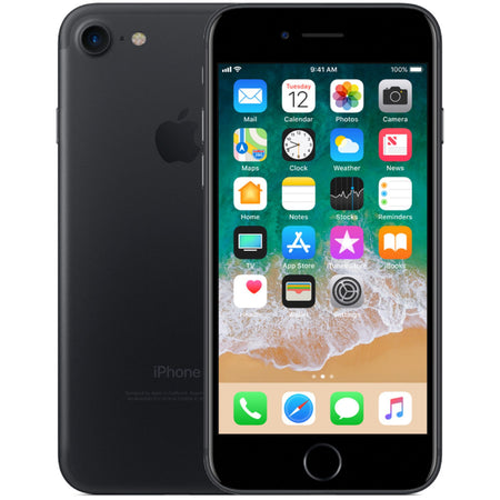 iphone 7 nero ricondizionato grado a pari al nuovo colore nero foto frontale